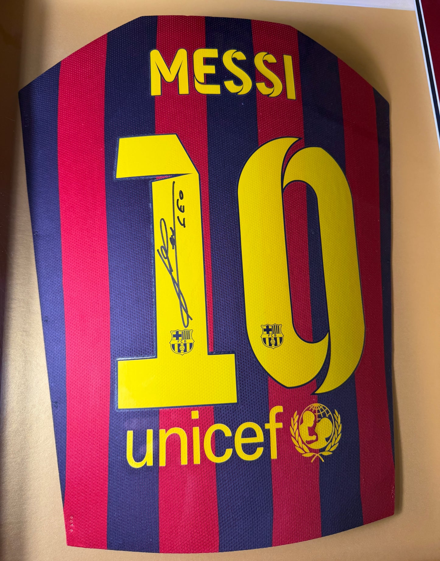 Signed Lionel Messi 2013/14 FC Barcelona Jersey (Framed)