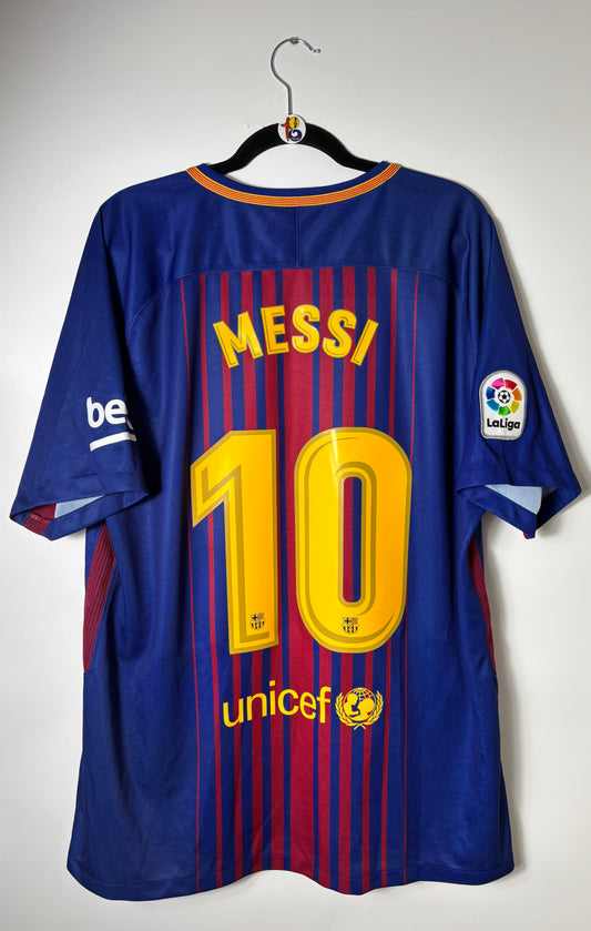 2017/18 FC Barcelona Jersey Messi #10 - (XL)