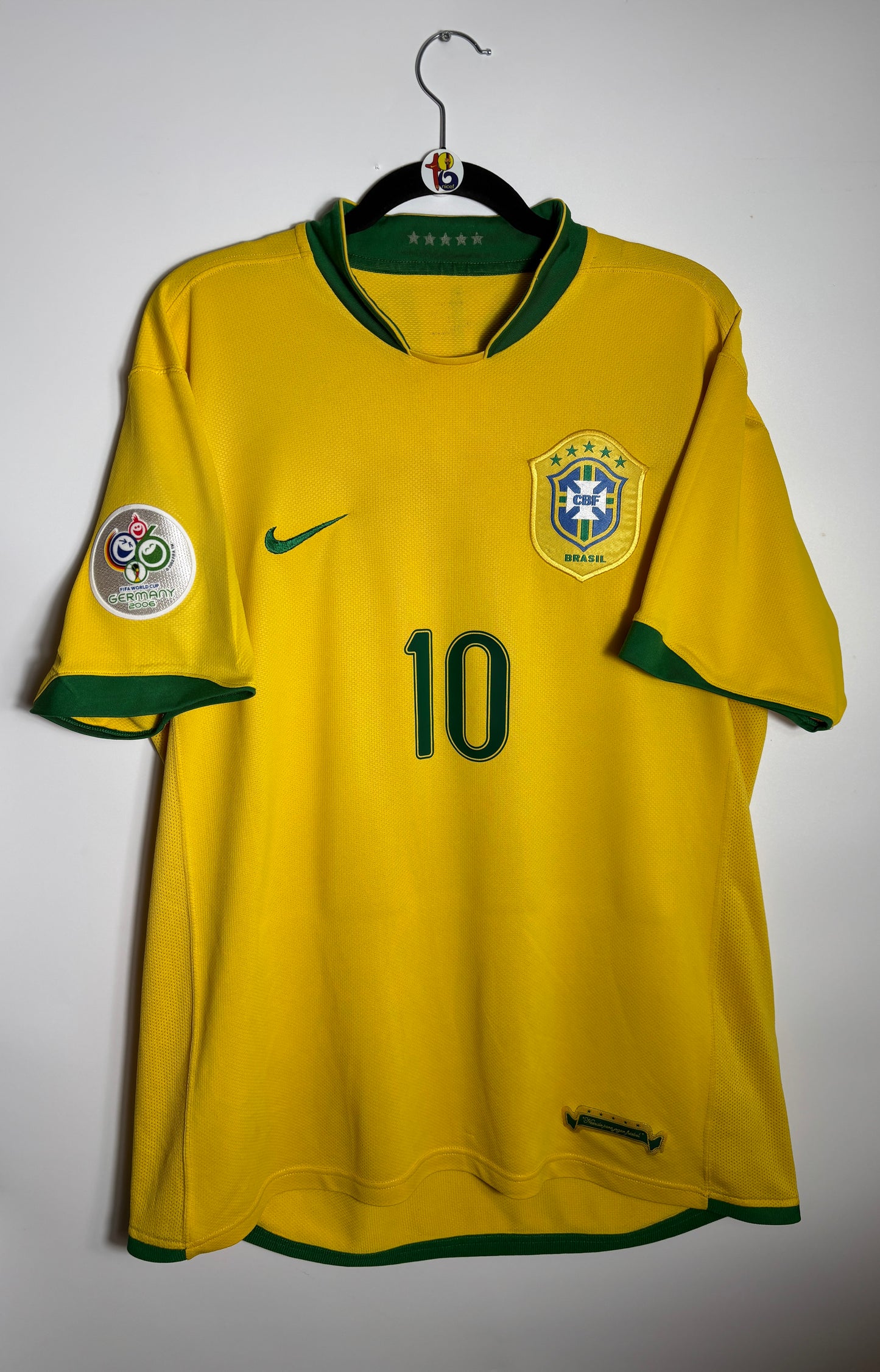 2006 World Cup Brazil Jersey Ronaldinho #10 - (M)